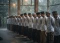 VIRAL: Warga Maros Tetap Salat Tarawih di Tengah Hujan Deras