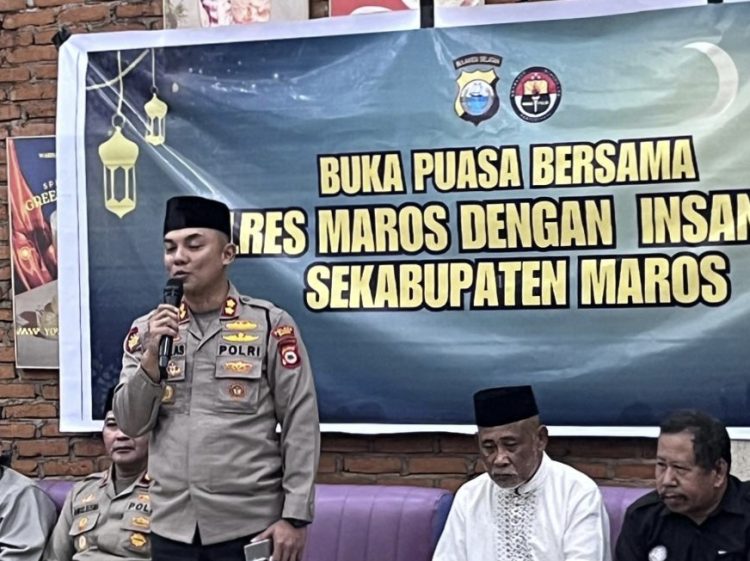 Kapolres Maros Buka Puasa Bersama Insan Pers, Perkuat Sinergi Jaga Kamtibmas