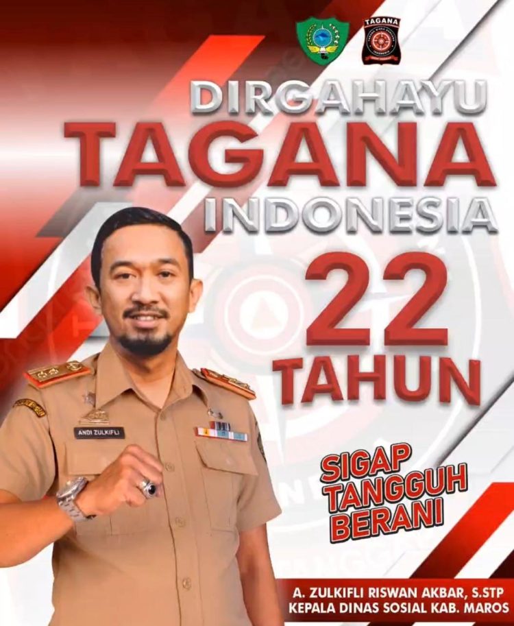 Peringati HUT ke-22 Tagana Indonesia, Kadis Sosial Maros: Tagana Harus Terus Sigap, Tangguh, dan Berani