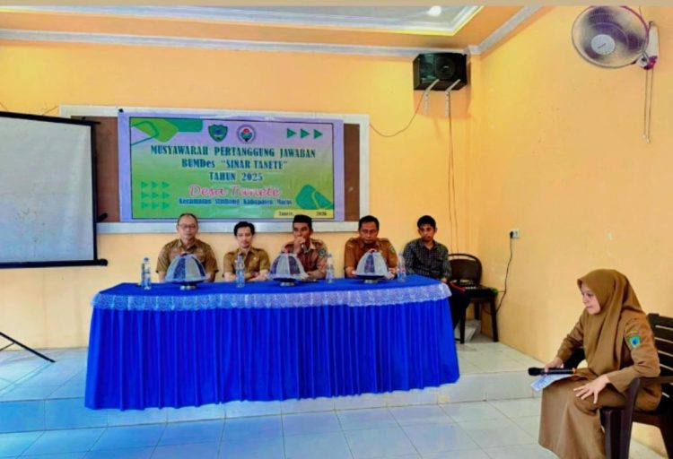 BUMDes “Sinar Tanete” Gelar Musyawarah Pertanggung jawaban Tahun 2025