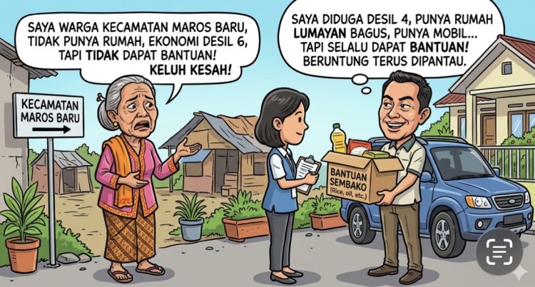 “Jeritan Warga Baju Bodoa: Tak Punya Rumah Masuk Desil 6, Yang Punya Mobil Malah Lancar Terima Bantuan”