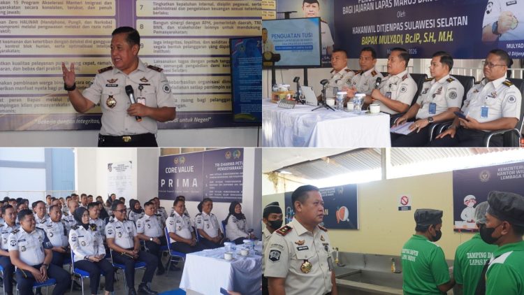 Jaga Integritas, Kakanwil Ditjenpas Sulsel Beri Penguatan di Lapas Maros