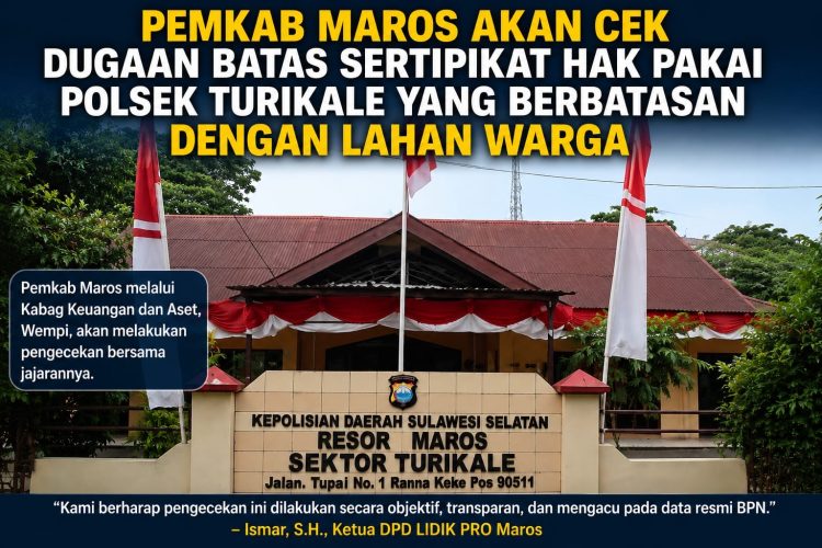 Dugaan Batas Lahan Polsek Turikale Saling Klaim, Pemkab Maros Segera Lakukan Pengecekan Lapangan