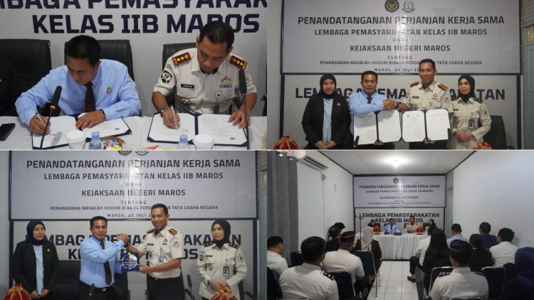Perkuat Mitigasi Risiko Hukum, Lapas Maros dan Kejari Teken PKS Perdata-TUN
