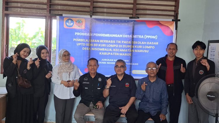 Tingkatkan Kualitas Pendidikan Desa, Politeknik Ujung Pandang Gelar Pelatihan TIK dan Canva di SDN 80 Kuri Lompo