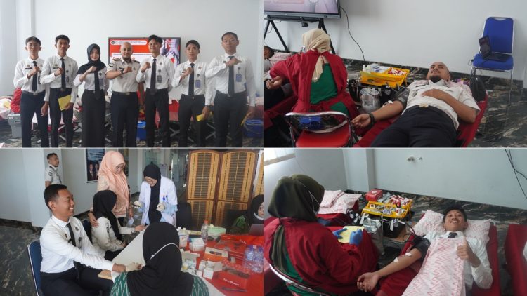 Sambut HUT ke-81 RI, Jajaran Lapas Maros Gelar Donor Darah dan Cek Kesehatan Gratis