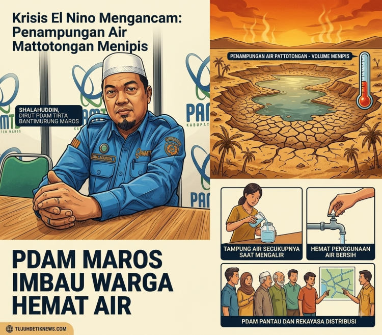 Krisis El Nino Mengancam, Penampungan Air Pattotongan Menipis: PDAM Maros Imbau Warga Hemat Air