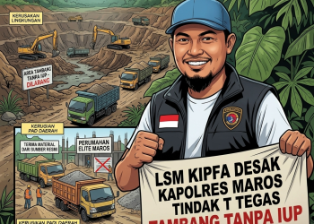 LSM KIPFA Desak Kapolres Maros Tindak Tegas Tambang Tanpa IUP Penyuplai Material Perumahan