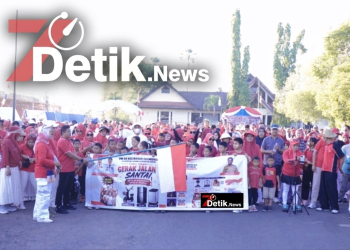 Meriahkan HUT RI ke-81, Ratusan Warga Hasanuddin Mandai Padati Jalan Santai Berhadiah Sepeda Listrik