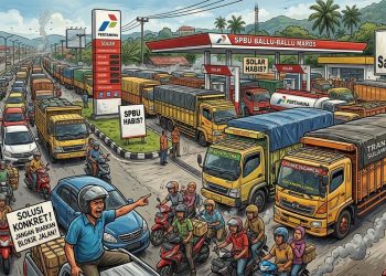Antrean Truk di SPBU Sambotara Maros Dikeluhkan, Pengguna Jalan Desak Solusi Konkret