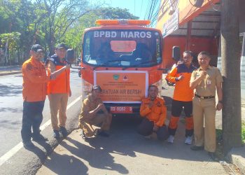 BPBD Maros Distribusikan 120 Tangki Air Bersih Siapkan Respon Cepat Hadapi Dampak El Nino