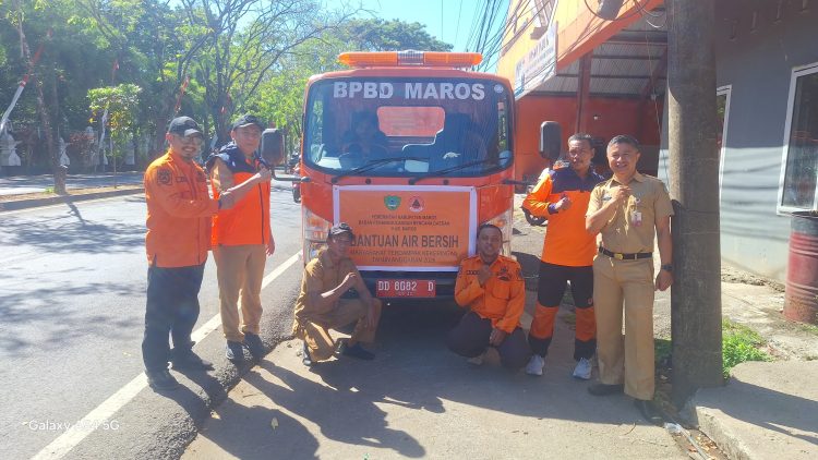 BPBD Maros Distribusikan 120 Tangki Air Bersih Siapkan Respon Cepat Hadapi Dampak El Nino
