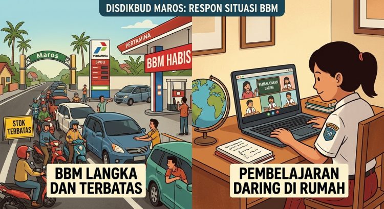 BBM Langka dan Terbatas, Disdikbud Maros Alihkan Pembelajaran Sekolah ke Daring Selama Sepekan