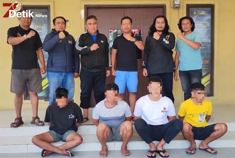 Polsek Lau Maros Ringkus Empat Pelaku Pencurian Sapi, Tiga Ekor Ternak Sempat Dijual Rp24 Juta