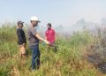 Respons Cepat, Lurah Daya Tinjau Lokasi Kebakaran Lahan di Perbatasan Kelurahan Daya dan Berua