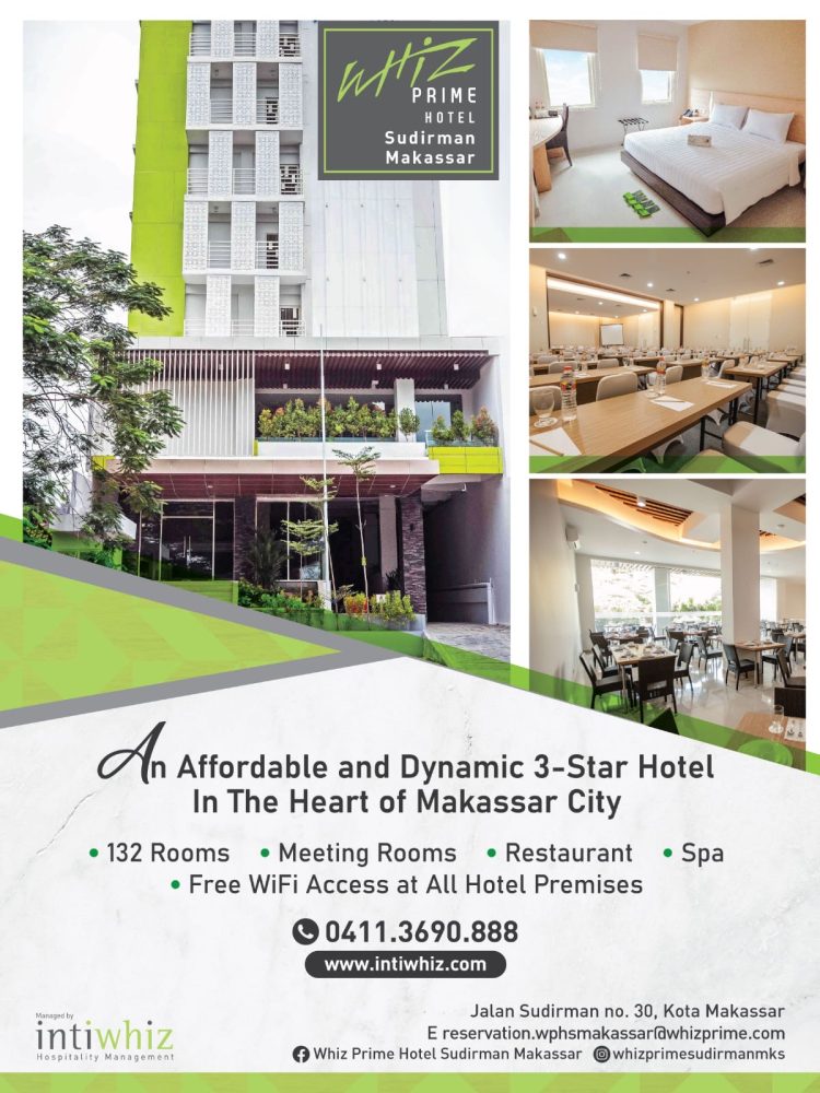 Sambut HUT ke-357 Sulsel, Whiz Prime Sudirman Makassar Rilis Promo Kamar Rp357 Ribu dan Kuliner Khas