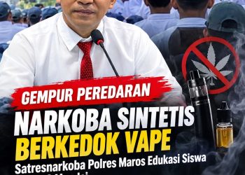 Gempur Peredaran Narkoba Sintetis Berkedok Vape, Satresnarkoba Polres Maros Edukasi Siswa SMAN 8 Mandai
