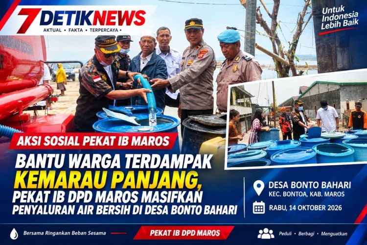 Bantu Warga Terdampak Kemarau Panjang, Pekat IB DPD Maros Masifkan Penyaluran Air Bersih di Desa Bonto Bahari