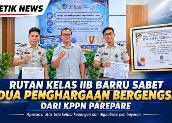 Rutan Kelas IIB Barru Sabet Dua Penghargaan Bergengsi dari KPPN Parepare Berkat Tata Kelola Keuangan Terbaik