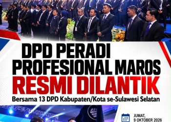 Resmi Dilantik, Pengurus DPD PERADI PROFESIONAL Maros Komitmen Perluas Akses Bantuan Hukum Hingga ke Pelosok Desa