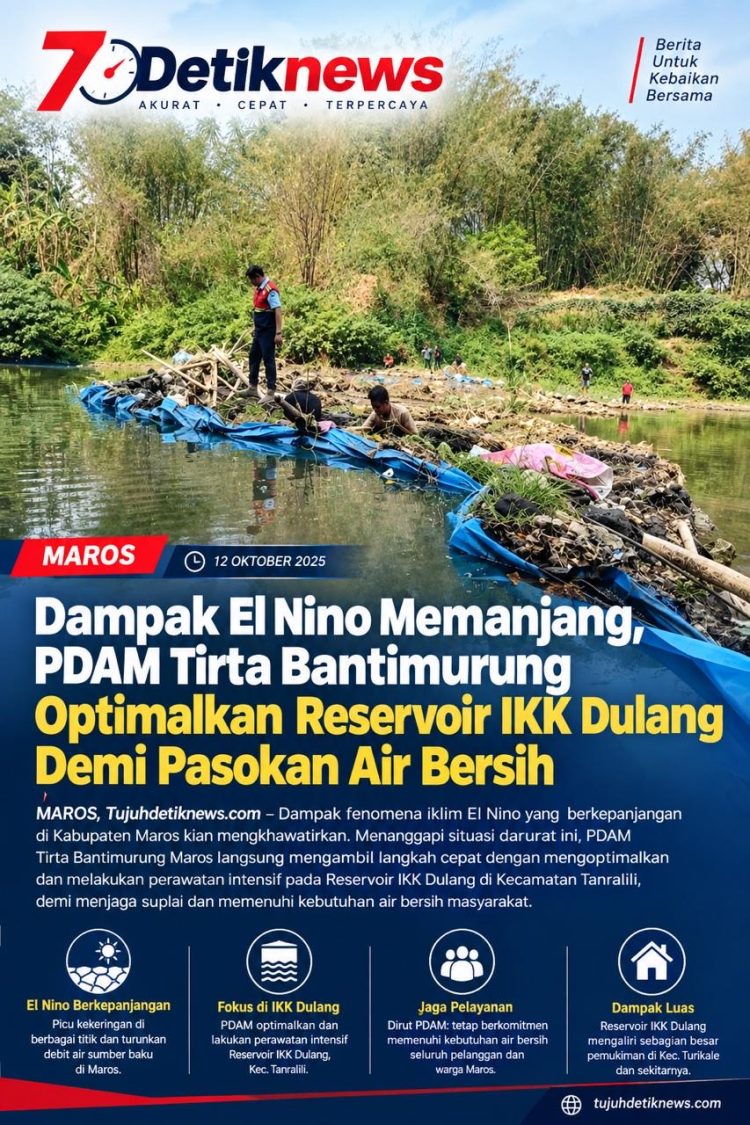 PDAM Tirta Bantimurung Optimalkan Reservoir IKK Dulang Demi Pasokan Air Bersih