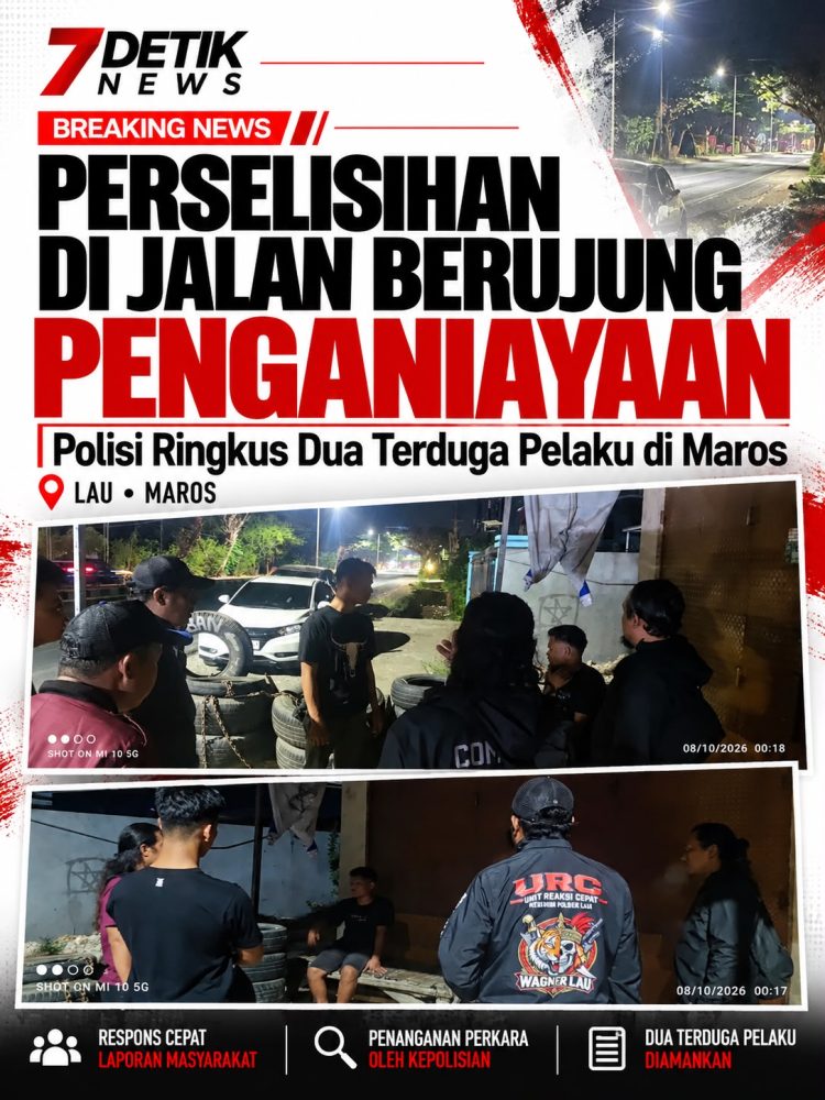 Perselisihan di Jalan Berujung Penganiayaan di Maros, Polisi Ringkus Dua Pelaku