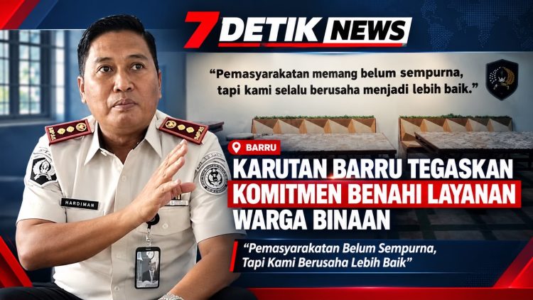 “Pemasyarakatan Belum Sempurna Tapi Kami Berusaha Lebih Baik”, Komitmen Tegas Karutan Barru Benahi Layanan Warga Binaan