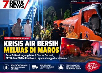 Krisis Air Bersih Meluas di Maros: Desa Pattontongang Masuk Status Darurat, BPBD dan PDAM Kerahkan Layanan hingga Larut Malam