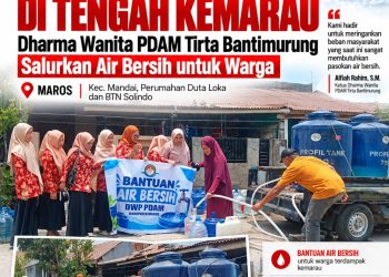 Kepedulian Nyata di Tengah Kemarau, Dharma Wanita PDAM Tirta Bantimurung Salurkan Air Bersih untuk Warga