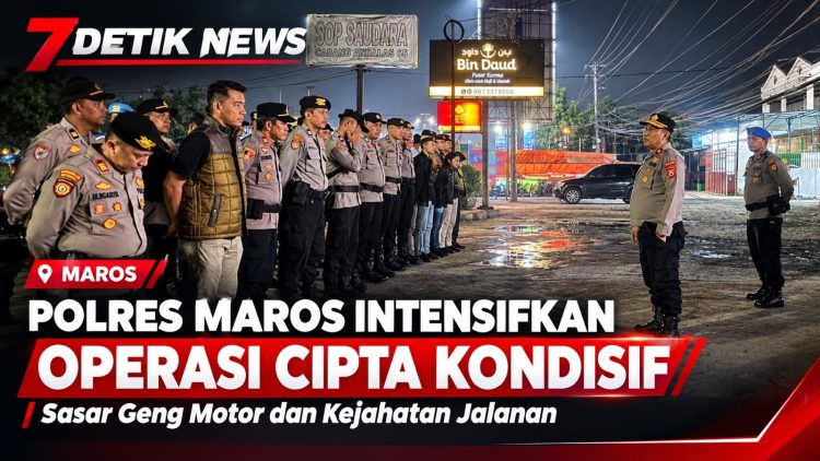 Tekan Angka Kriminalitas Malam Hari, Polres Maros Intensifkan Operasi Cipta Kondusif Sasar Geng Motor dan Kejahatan Jalanan