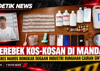 Gerebek Kos-kosan di Mandai, Polres Maros Bongkar Industri Rumahan Cairan Narkoba Sintetis