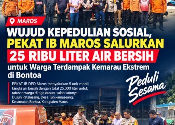 Aksi Nyata Tanggap Bencana, PEKAT IB Maros Salurkan 25 Ribu Liter Air Bersih untuk Warga Terdampak Kemarau Ekstrem di Bontoa