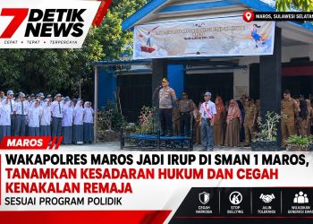 Wakapolres Maros Jadi Irup di SMAN 1 Maros, Tanamkan Kesadaran Hukum dan Cegah Kenakalan Remaja Sesuai Program Polidik