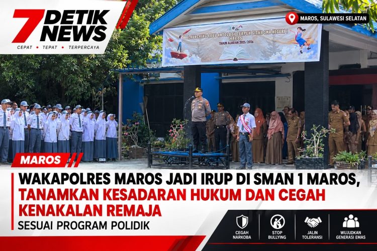 Wakapolres Maros Jadi Irup di SMAN 1 Maros, Tanamkan Kesadaran Hukum dan Cegah Kenakalan Remaja Sesuai Program Polidik