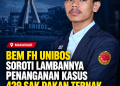 BEM FH Unibos Soroti Lambannya Penanganan Kasus Penggelapan 429 Sak Pakan Ternak di Polsek Bangkala
