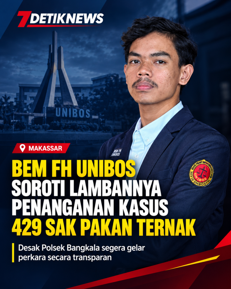 BEM FH Unibos Soroti Lambannya Penanganan Kasus Penggelapan 429 Sak Pakan Ternak di Polsek Bangkala