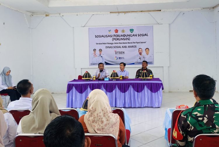 Perkuat Jaring Pengaman Sosial, Dinsos Kabupaten Maros Gelar Sosialisasi Perlinsos Keliling Kecamatan Sekaligus Perekaman IKD