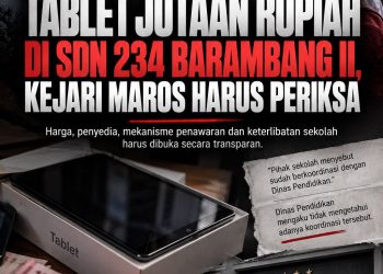 Skandal Penjualan Tablet di SDN 234 Barambang II, Kejari Maros Didesak Turun Tangan