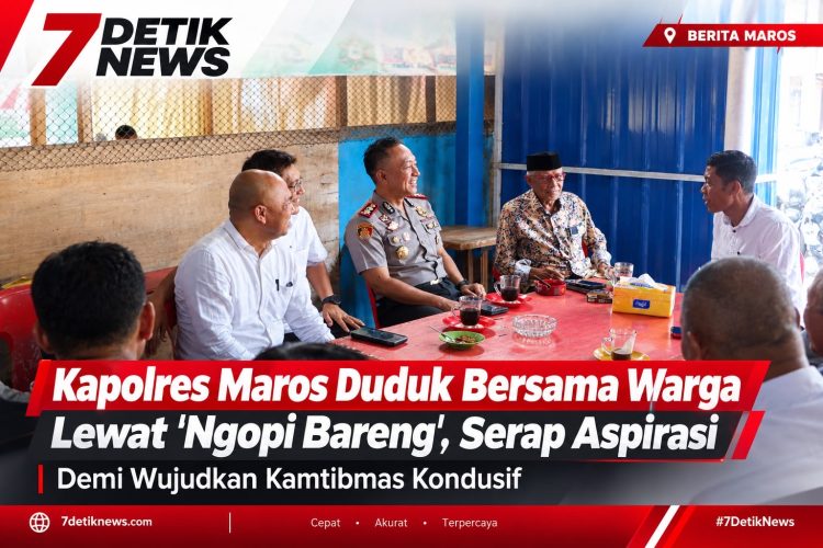 Kapolres Maros Duduk Bersama Warga Lewat ‘Ngopi Bareng’, Serap Aspirasi Demi Wujudkan Kamtibmas Kondusif