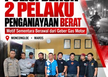 Polisi Bekuk Dua Pelaku Penganiayaan Berat di Moncongloe Maros, Motif Berawal dari Geber Gas Motor