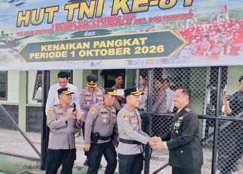 HUT TNI ke-81 di Makodim 1422 Maros Berlangsung Khidmat, Sinergitas TNI-Polri Semakin Solid