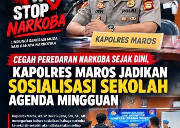 Cegah Peredaran Narkoba Sejak Dini, Kapolres Maros Jadikan Sosialisasi Sekolah Agenda Mingguan